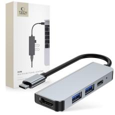 Tech-Protect 4in1 USB-C Hub USB-A / HDMI / USB-C Gr&aring;