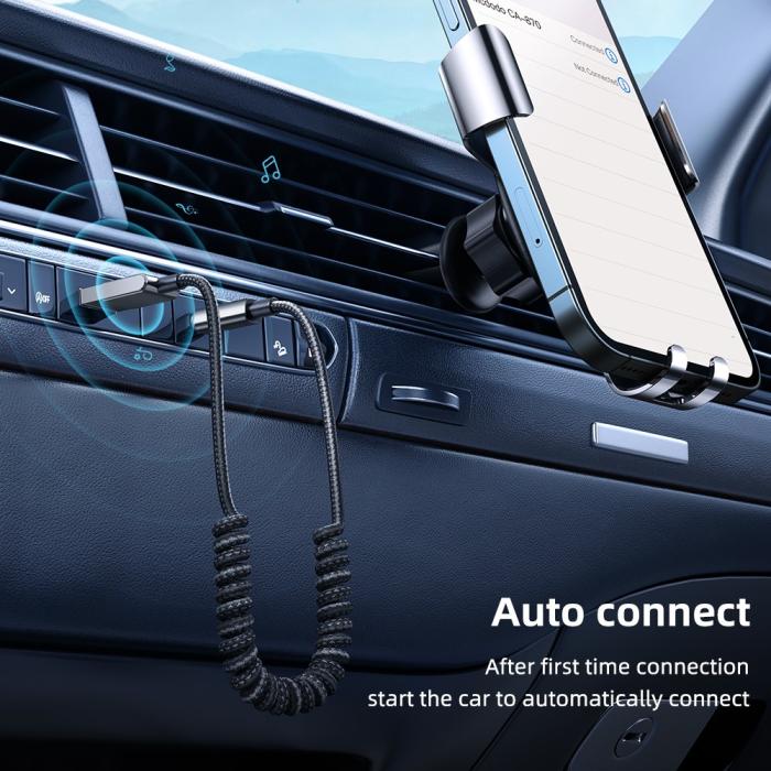 Bild 5, Mcdodo 1.2m Bluetooth AUX Ljudadapter För Bilen Svart