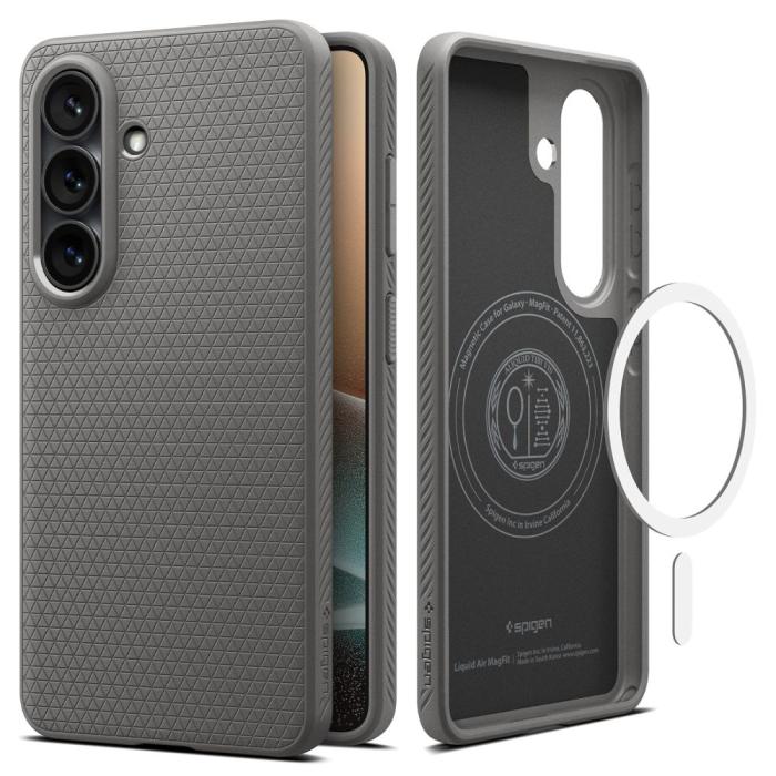 Bild 2, Spigen Galaxy S26 Plus Skal MagSafe Liquid Air Marble Grey