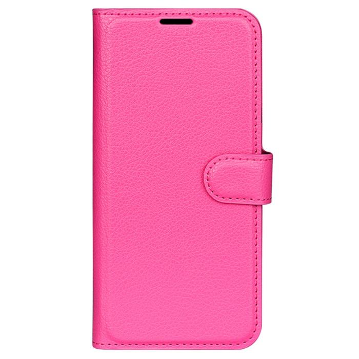 Bild 5, Samsung Galaxy S24 Fodral Litchi Läder Rosa