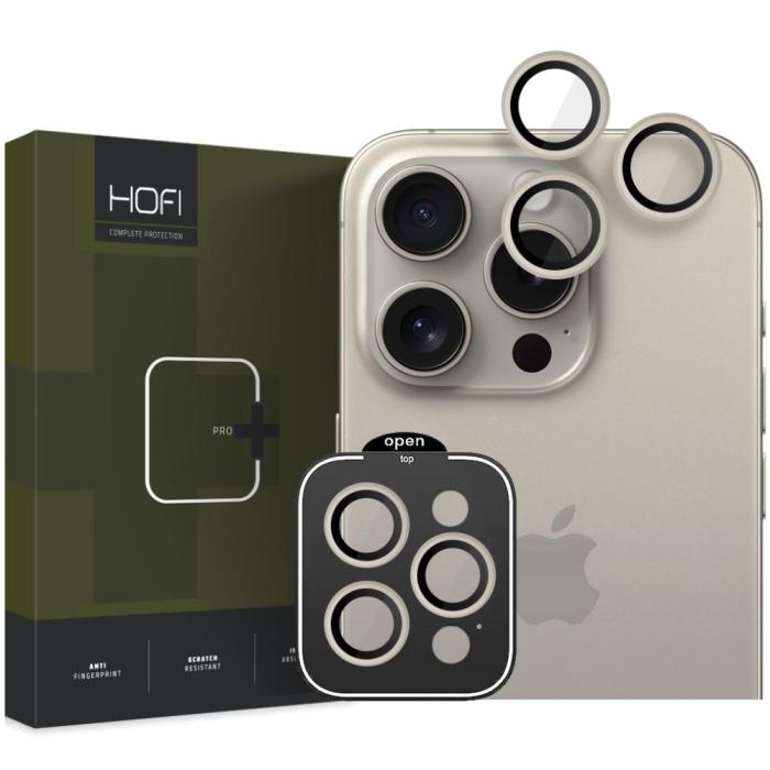 Bild 1, HOFI iPhone 15 Pro / 15 Pro Max Linsskydd CamRing Pro+ Titanium