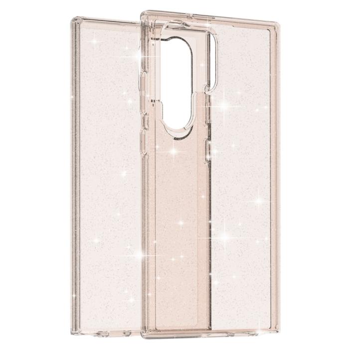 Bild 3, Samsung Galaxy S23 Ultra Skal Glitter Shockproof Hybrid Guld