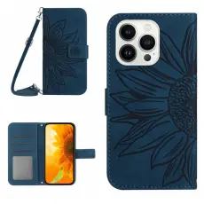iPhone 15 Pro Fodral Solros Tryck Bl&aring;