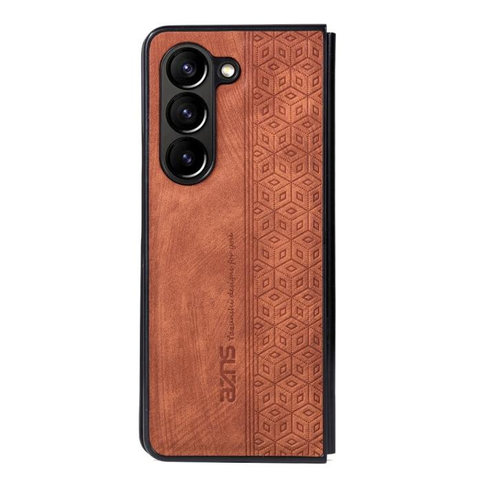 Bild 2, AZNS Galaxy Z Fold 5 Fodral Med Tryck Brun