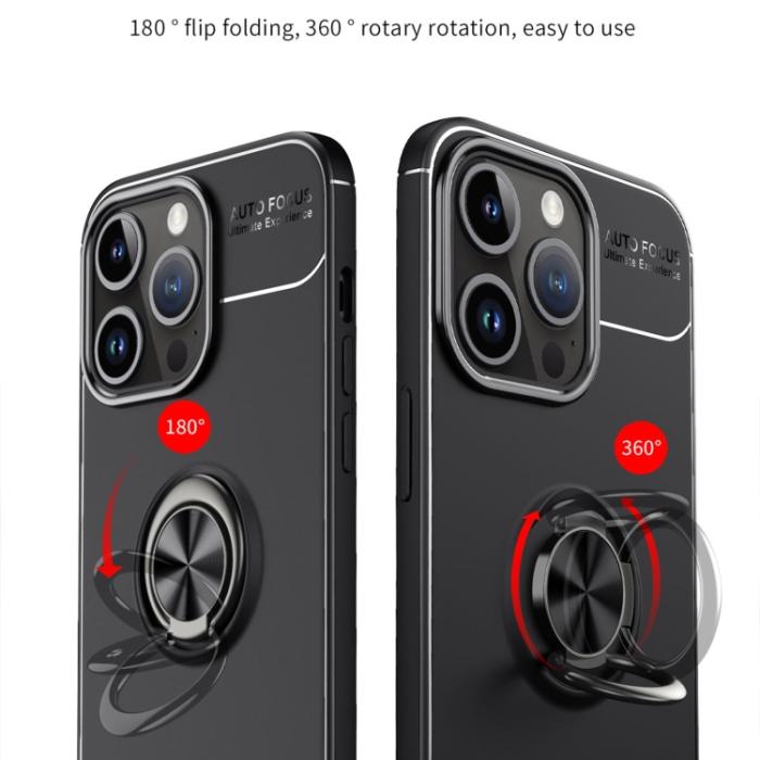 Bild 2, iPhone 15 Pro Skal Ring Svart/Blå