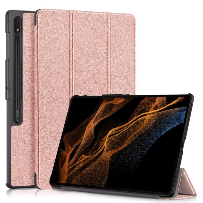 Bild 1, Samsung Galaxy Tab S9 Ultra Fodral Tri-Fold Roséguld