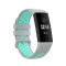 Fitbit Charge 4/3 Silikon Träningsarmband Grå/Cyan