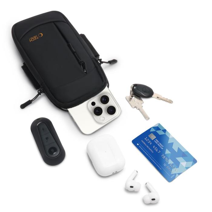 Bild 2, Tech-Protect Universalt Sportarmband Svart / Orange
