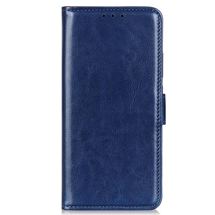 Bild 2, iPhone 13 Pro Fodral Crazy Horse Läder Blå