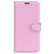 Samsung Galaxy S24 Plus Fodral Litchi Textur Ljus Rosa