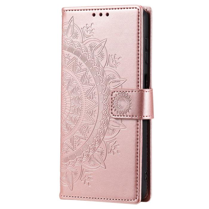 Bild 4, Samsung Galaxy A54 5G Fodral Mandala Läder Roséguld