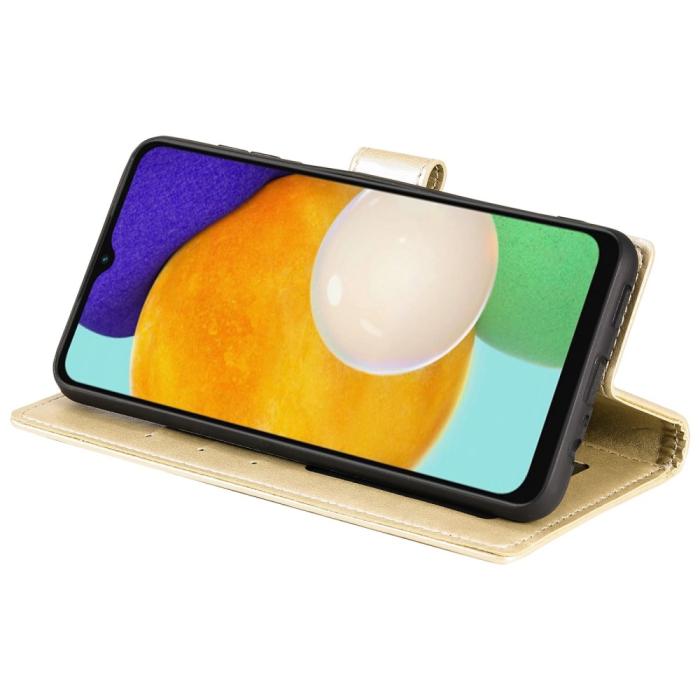 Bild 3, Samsung Galaxy A54 5G Fodral Mandala Läder Guld