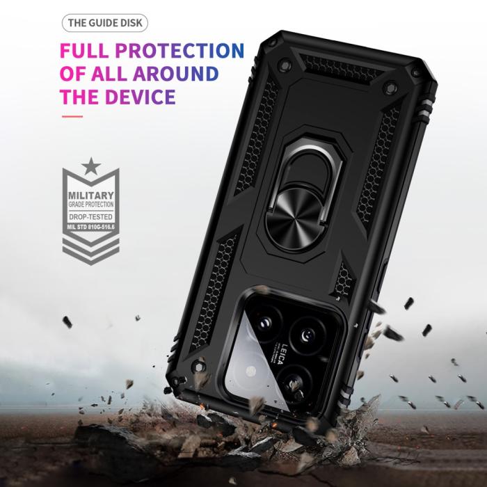 Bild 4, Xiaomi 14 Skal Ring Hybrid Armor Svart