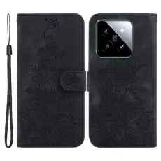Xiaomi 14 Fodral Blommigt Tryck Svart