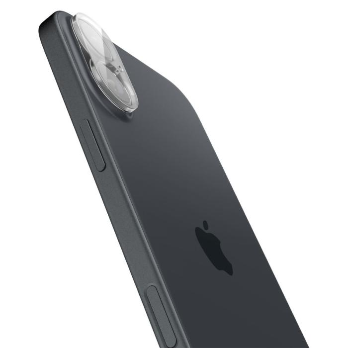 Bild 3, Spigen iPhone 16/16 Plus 2-PACK Linsskydd Optik GLAS.tR