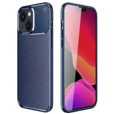 iPhone 14 Plus Skal Kolfiber Textur Bl&aring;