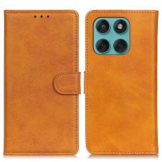 Motorola Edge 60 / 60 Fusion Fodral L&auml;der Brun