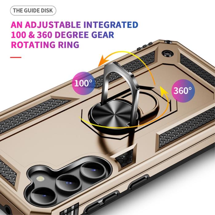 Bild 6, Samsung Galaxy S23 FE Skal Ring Hybrid Armor Guld