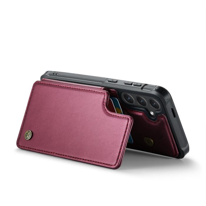Bild 4, CASEME Samsung Galaxy S25 Skal RFID Kickstand Röd