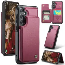 CASEME Samsung Galaxy S25 Skal RFID Kickstand R&ouml;d