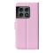 OnePlus 10 Pro 5G Fodral Litchi Textur Ljus Rosa