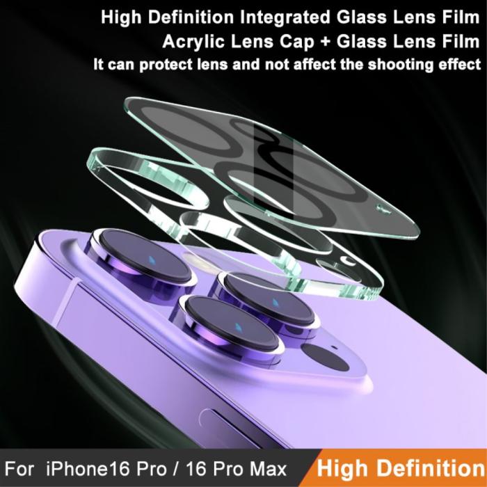 Bild 3, IMAK iPhone 16 Pro/16 Pro Max Linsskydd Härdat Glas