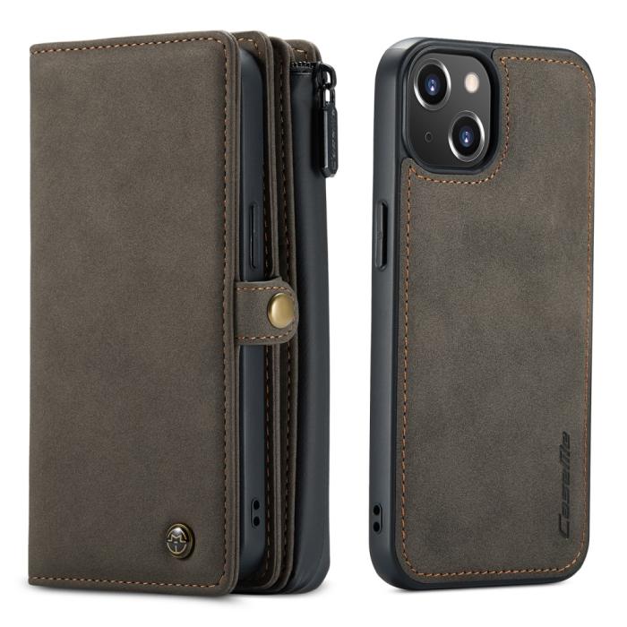 Bild 1, CASEME iPhone 13 Fodral/Skal Magnet 2in1 Multifunktionell Brun