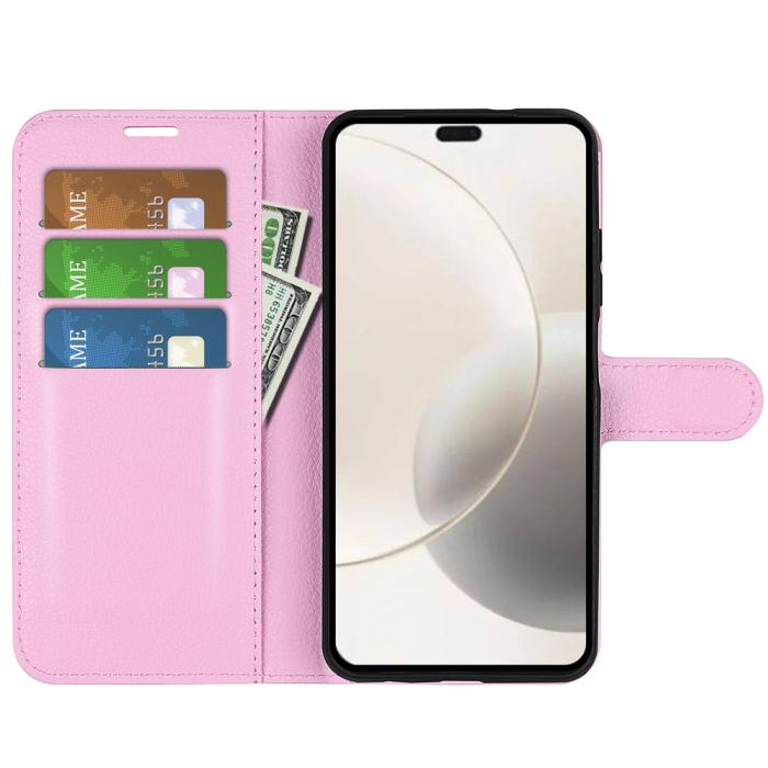 Bild 5, Honor 400 Smart Fodral Litchi Läder Ljus Rosa