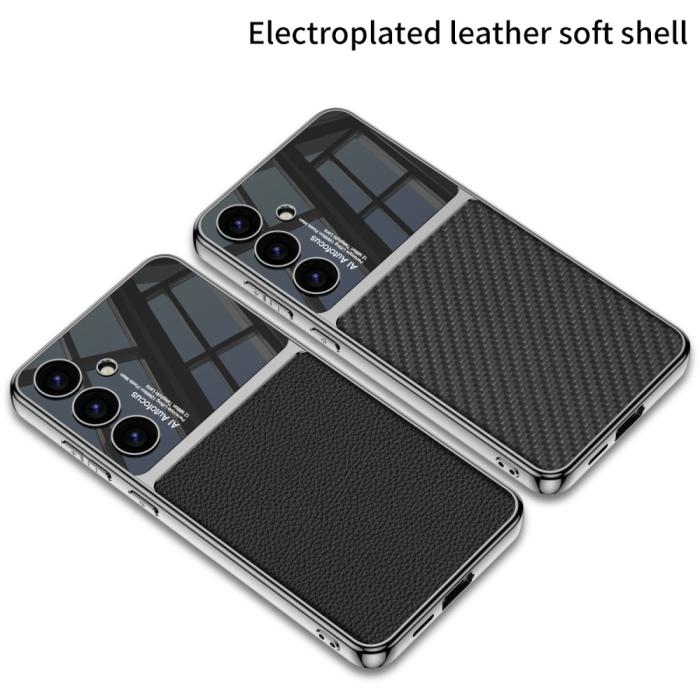 Bild 5, GKK Galaxy S24 Plus Skal Hybrid Läder Kolfiber Textur