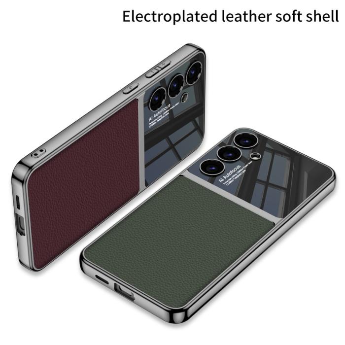 Bild 6, GKK Galaxy S24 Plus Skal Hybrid Läder Kolfiber Textur