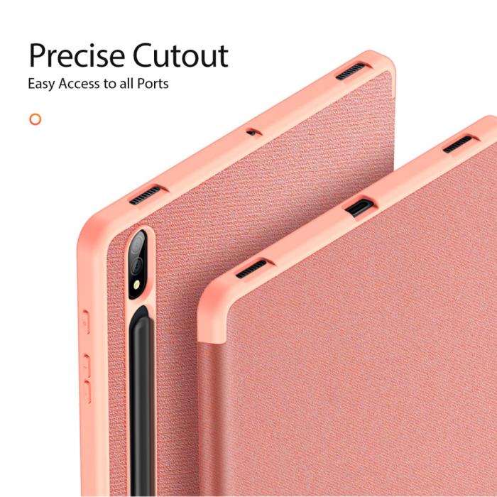 Bild 6, DUX DUCIS Galaxy Tab S9 Plus Fodral DOMO Tri-Fold Roséguld