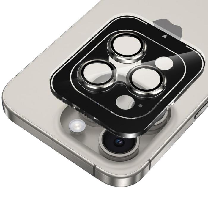 Bild 3, HOFI iPhone 15 Pro / 15 Pro Max Linsskydd CamRing Pro+ Titanium