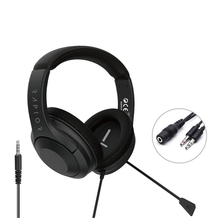 Bild 4, RAPTOR Gaming Headset PS4/PS5/Xbox/PC Svart