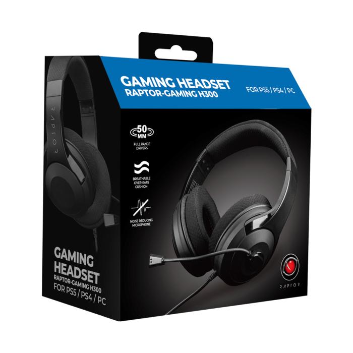 Bild 2, RAPTOR Gaming Headset PS4/PS5/Xbox/PC Svart