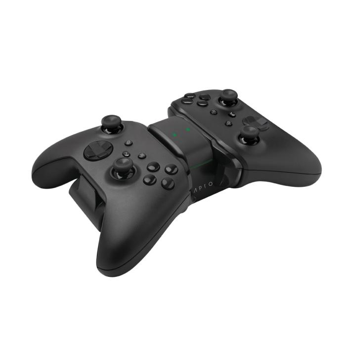 Bild 1, RAPTOR Laddare För Handkontroll Dubbel XBOX Svart