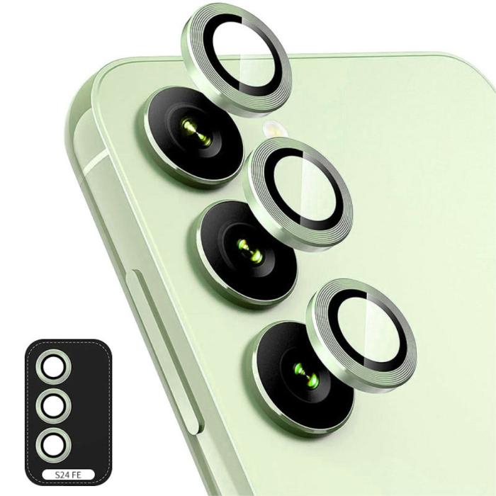 Bild 1, ENKAY Samsung Galaxy S24 FE Linsskydd Grön