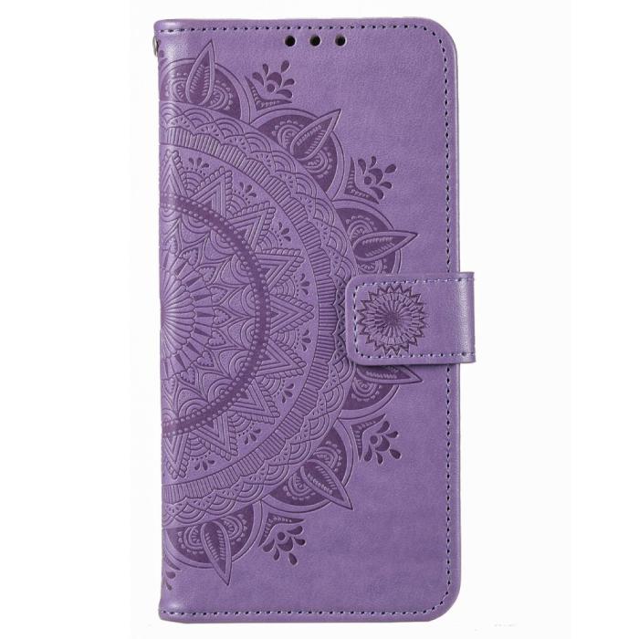 Bild 4, Motorola Moto E22i Fodral Mandala Läder Lila