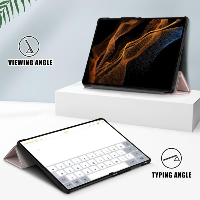 Bild 4, Samsung Galaxy Tab S9 Ultra Fodral Tri-Fold Roséguld