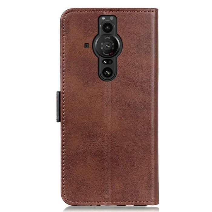 Bild 3, Sony Xperia Pro-I Fodral Läder Med Magnetisk Stängning Brun