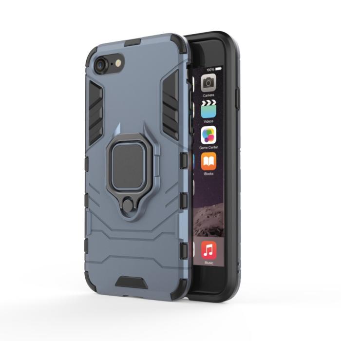 Bild 2, iPhone 7/8/SE (2020/2022) - Hybrid Ring Skal - Navy Blue