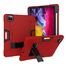 iPad Pro 11 (2018/2020/2021) - Shockproof Hybrid Skal Med Kickstand - R&ouml;d