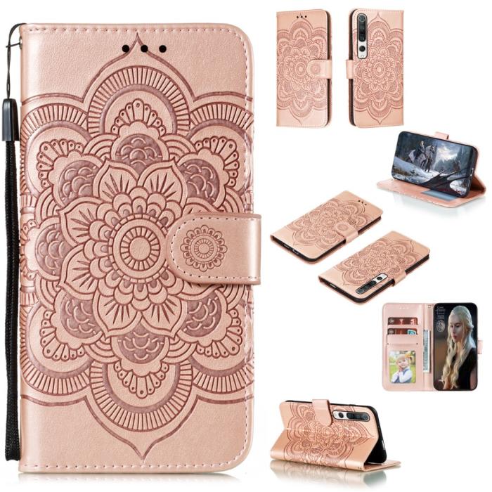 Bild 1, Xiaomi Mi 10 / 10 Pro - Mandala Plånboksfodral - Roséguld