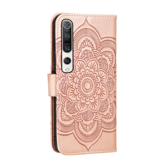 Bild 4, Xiaomi Mi 10 / 10 Pro - Mandala Plånboksfodral - Roséguld