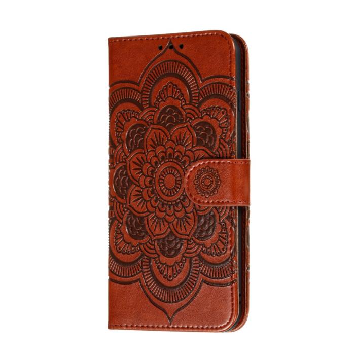 Bild 3, Xiaomi Mi 10 / 10 Pro - Mandala Plånboksfodral - Brun