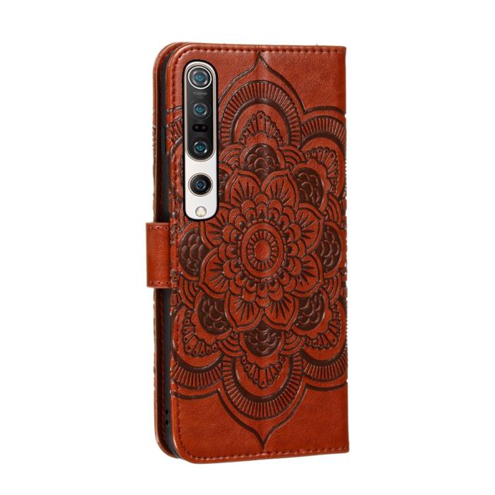 Bild 4, Xiaomi Mi 10 / 10 Pro - Mandala Plånboksfodral - Brun