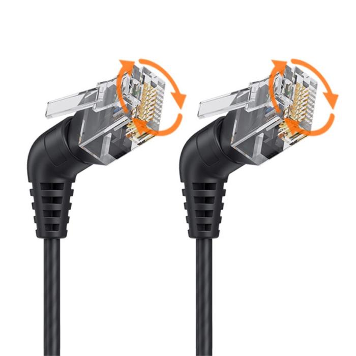 Bild 3, CableCreation 1 m Cat6a RJ45 Nätverkskabel Svart