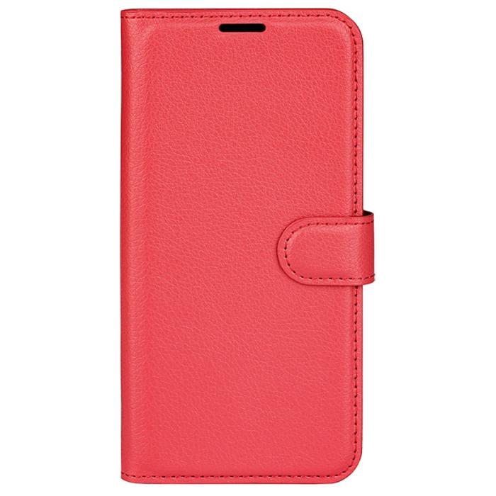 Bild 5, Samsung Galaxy S24 Plus Fodral Litchi Textur Röd