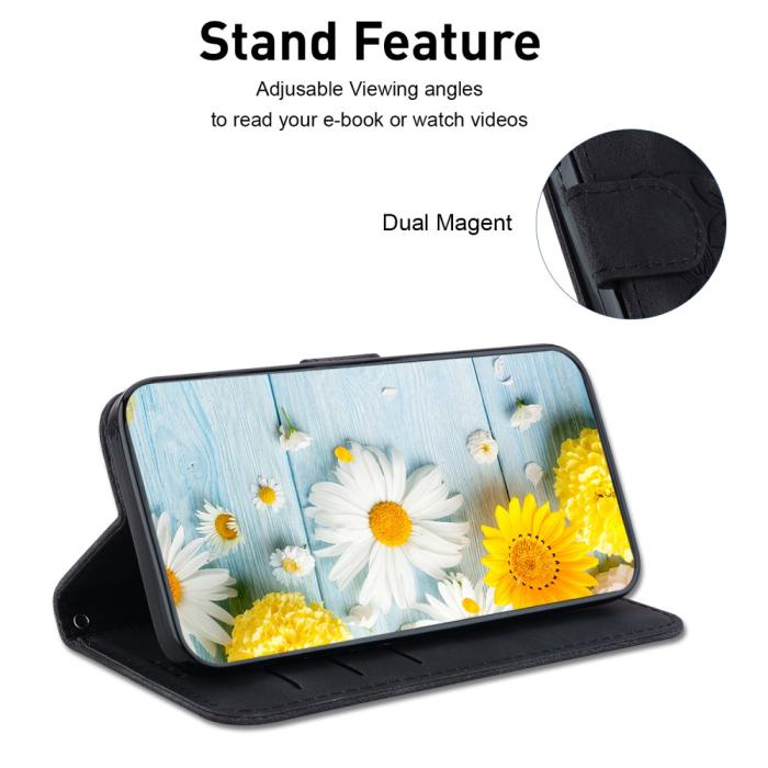 Bild 2, Xiaomi 14 Fodral Blommigt Tryck Svart