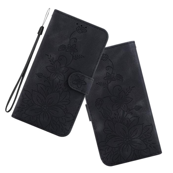 Bild 5, Xiaomi 14 Fodral Blommigt Tryck Svart