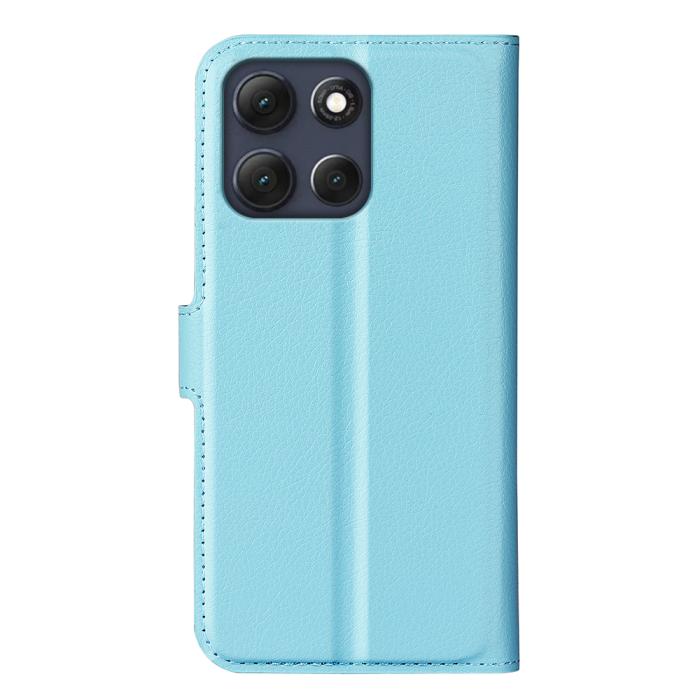 Bild 2, Motorola Moto G86 5G Fodral Litchi Läder Blå
